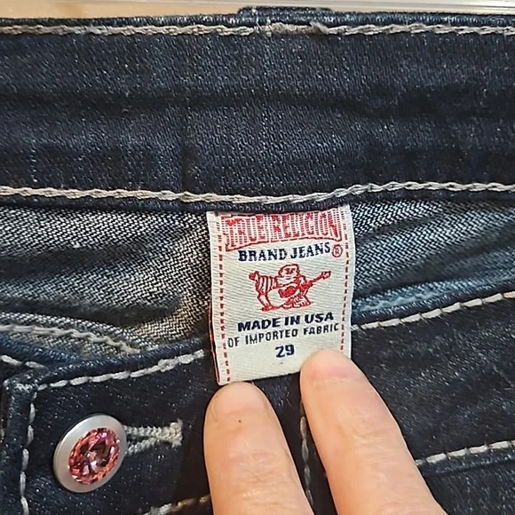 True Religion Dark Blue Flare Jeans - Picture 2 of 12